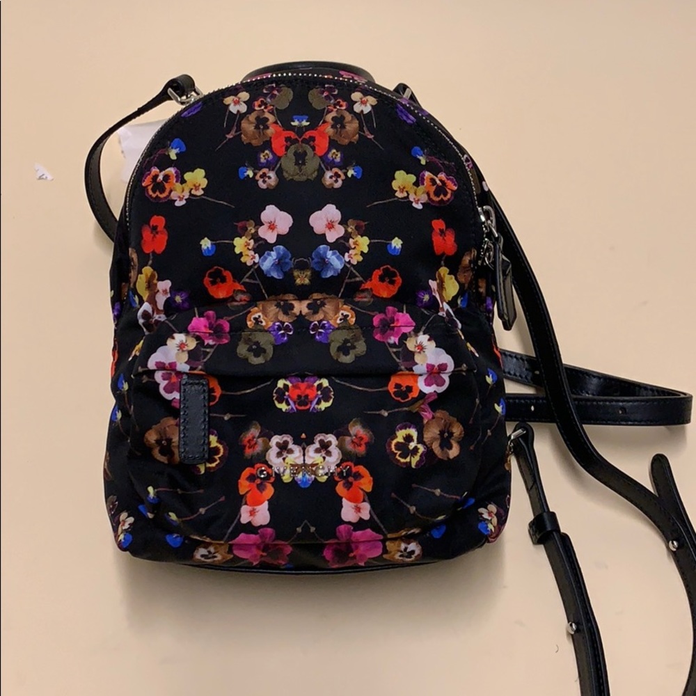 Givenchy Tech Twill Nano Floral Print Backpack